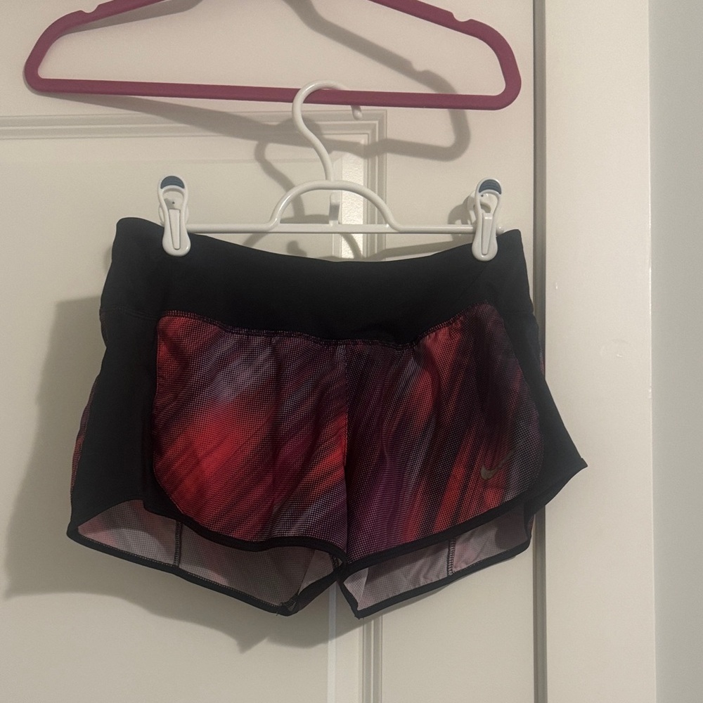 Nike Black and Red Athletic Shorts